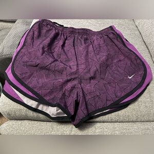 Nike Women's Athletic Shorts in Purple Pattern